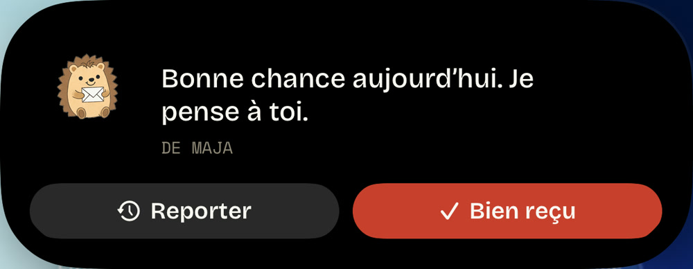 Une vraie livraison Pipnote dans la Dynamic Island