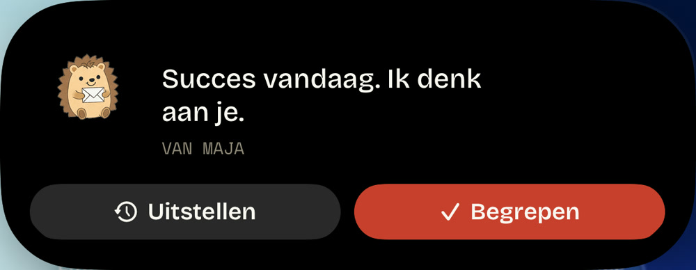 Een echte Pipnote-bezorging in de Dynamic Island